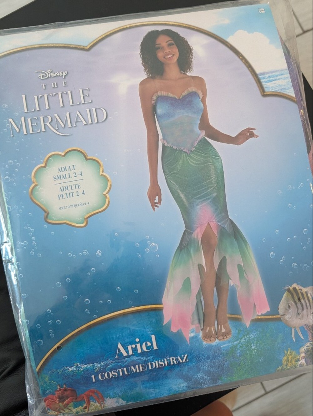 Disney Ariel Little Mermaid One-Piece - Green, Pink, Blue